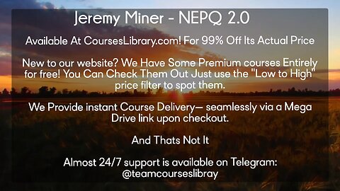 Jeremy Miner - NEPQ 2.0(CoursesLibrary.com)