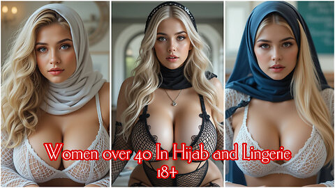 Natural Older Women Over 40 Attractive, In Bikini and Hijab 🔞