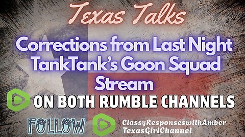 Corrections from Last Night-TankTank's Goon Squad