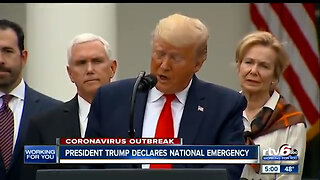 March 13, 2020 - WRTV Indianapolis 5PM Newscast / President Trump Calls National Emergency