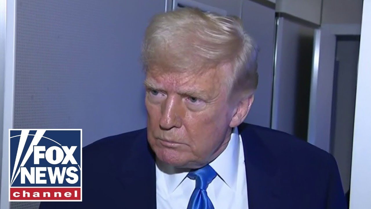 Trump defends tariffs, takes questions from reporters aboard Air Force One