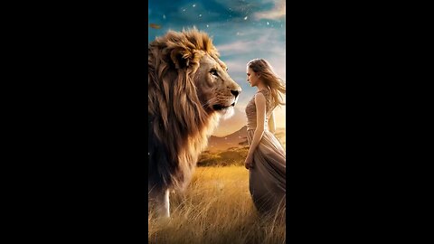 lion turn into beautiful lady