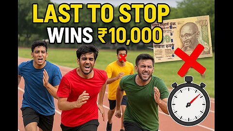 Last To Stop Running Wins ₹10,000 🏃 | Insane Endurance Challenge!