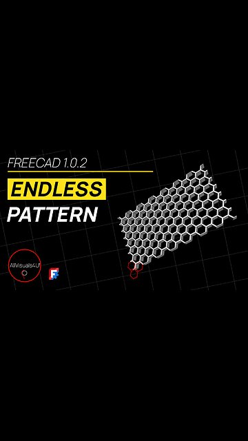 👍 FreeCAD Honeycomb Pattern - FreeCAD Tutorial - FreeCAD MultiTransform - FreeCAD 1 | #Shorts