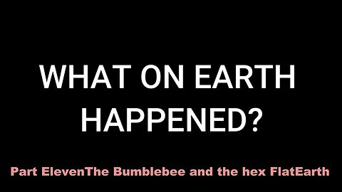 Part Eleven: The Bumblebee & the the Hexagon- Flat Earth