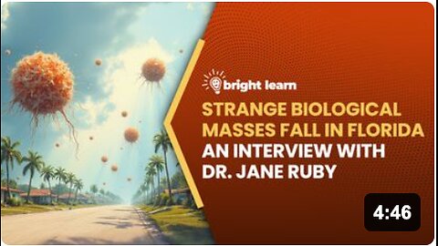 BrightLearn - Strange Biological Masses Fall in Florida, an interview with Dr. Jane Ruby