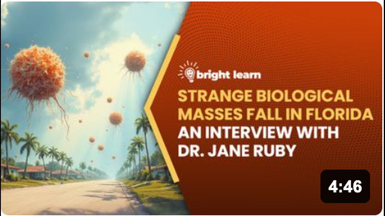 BrightLearn - Strange Biological Masses Fall in Florida, an interview with Dr. Jane Ruby