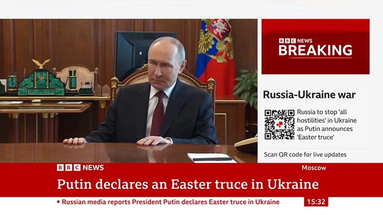 President Putin announces 'Easter truce' in Ukraine until end of Sunday