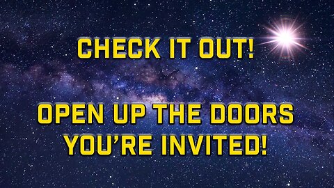 Andy White: Check It Out! Open Up The Doors - You're Invited! (video 1 minute, 58 seconds)