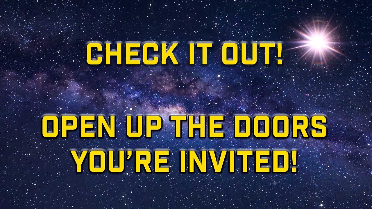 Andy White: Check It Out! Open Up The Doors - You're Invited! (video 1 minute, 58 seconds)