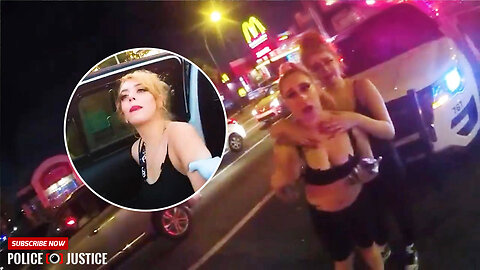 "Stripper Crashes Car, Turns Violent on Police | DUI Meltdown Caught on Bodycam"