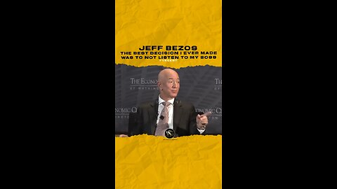 @jeffbezos The best decision I ever made was to not listen to my boss