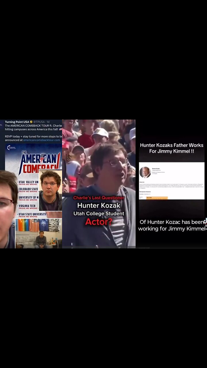 🔺🇺🇸 KIRK HOAX PSYOP: CRISIS ACTOR HUNTER KOZAK