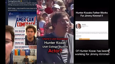 🔺🇺🇸 KIRK HOAX PSYOP: CRISIS ACTOR HUNTER KOZAK