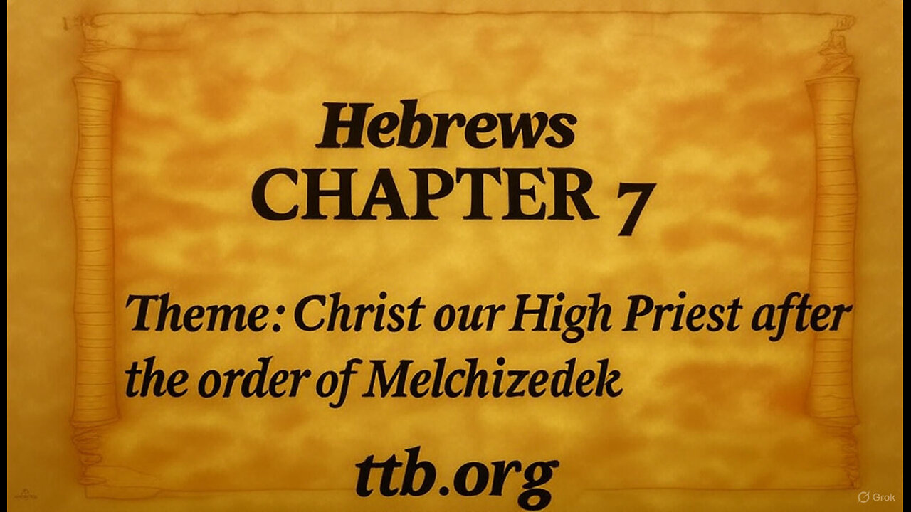 Hebrews Chapter 7 (Bible Study)