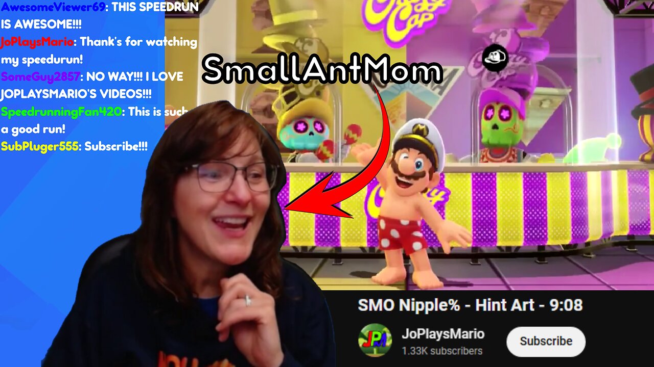 SmallAntMom reacted to my Nipple% Speedrun!!!