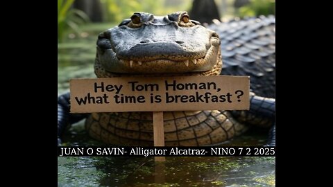 JUAN O SAVIN- New Info Alligator Alcatraz- NINO 7 2 2025
