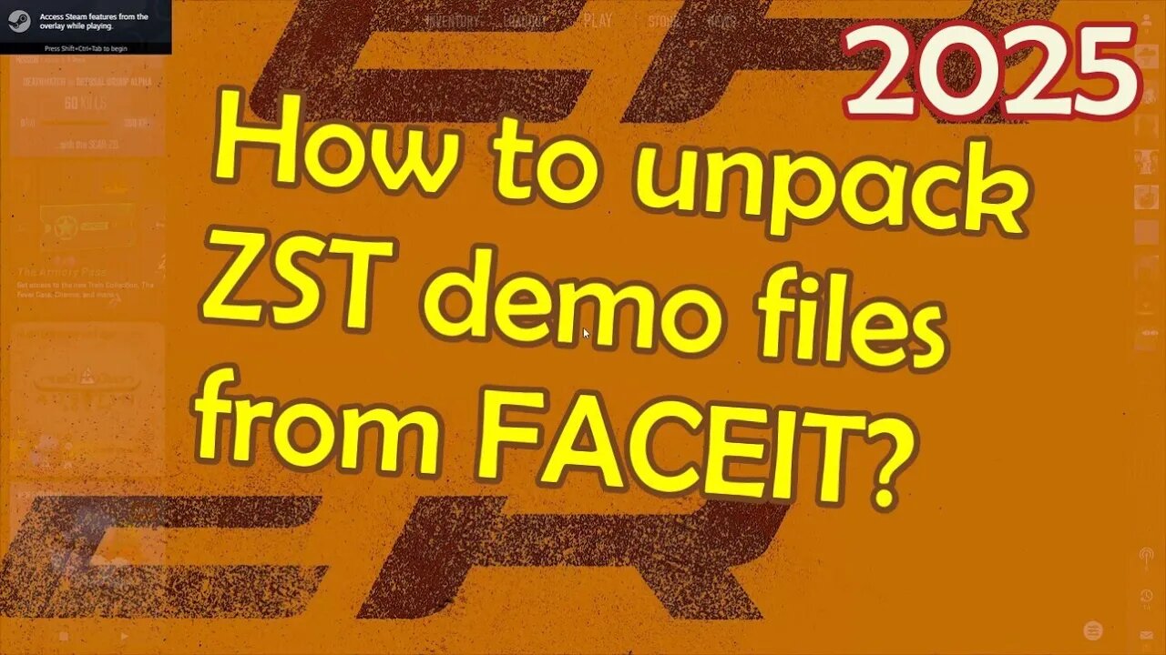 How to unpack zst demos from faceit 2025?