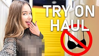 [4K] TRY ON HAUL WITH Alisa | GET READY WITH ME | NO BRA CHALLENGE AT MALL