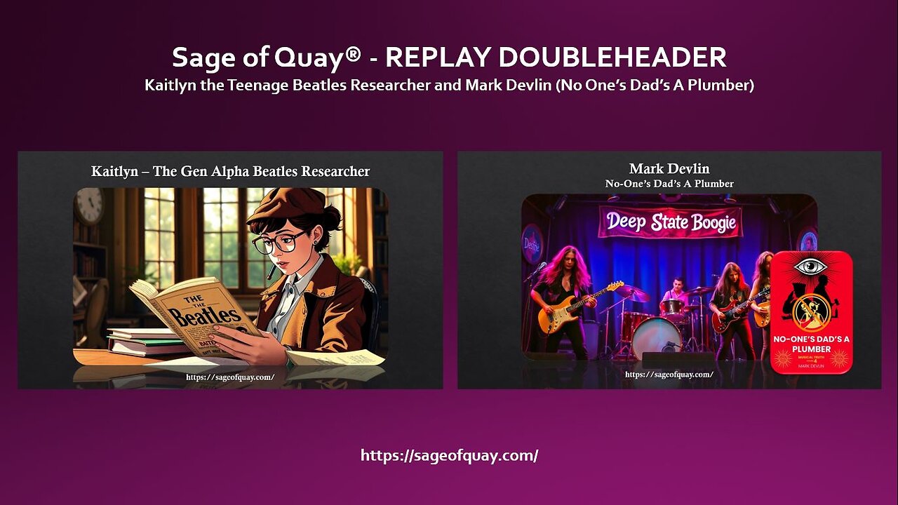 Sage of Quay® - REPLAY DOUBLEHEADER - Kaitlyn the Teenage Beatles Researcher + Mark Devlin