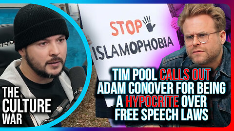 Tim Pool CALLS OUT Adam Conover For Being A HYPOCRITE Over Free Speech Laws