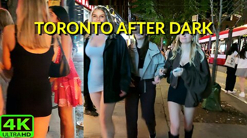 【4K】Saturday Night Downtown Toronto Nightlife Canada 🇨🇦