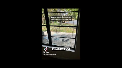 Window repair; balance rod replacement, in #westpalmbeachfl