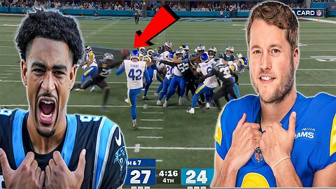 Rams survive a COLLAPSE after Panthers Block PUNT late in 4th quarter to win NFC Wild Game Game!