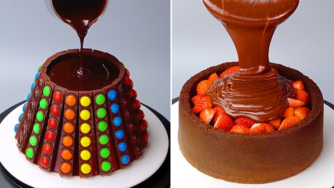 Melting Chocolate NUTELLA Dessert Decorating 💧 #shorts #cake #satisfying #chocolate