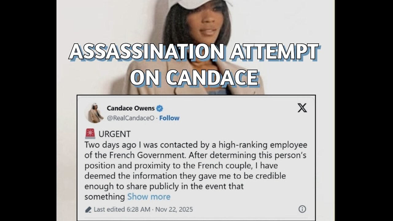 "Macron Ordered My A**ASSINATION Candace Owens OFF-AIR After Accusing Macron of a Kill Plot