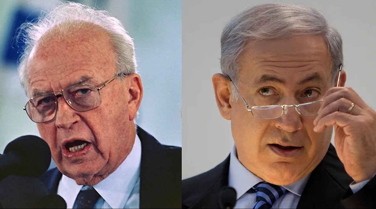 (November 4th 1995) Israeli PM Yitzhak Rabin assassinated. Crowd chanted "BIBI is a MURDERER!"