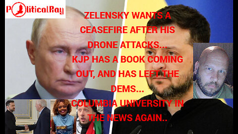 KJP releasing a book, says she isn't a Dem anymore... Zelensky says he wants a ceasefire...