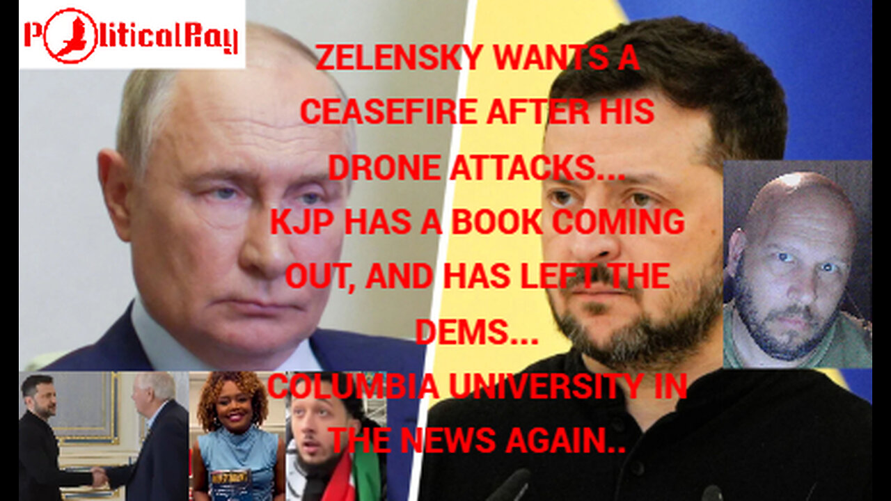 KJP releasing a book, says she isn't a Dem anymore... Zelensky says he wants a ceasefire...