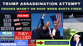 Trump “Assassin” Crooks WASN’T On Roof In Butler, PA When Shots Fired - NO SHOOTER On Ridge. Impossible To Shoot Target From Below Ridge. There Were Multiple Shooters + Media Moved Crooks Body 75 Feet = FAKE Lines Of Sight & Angles