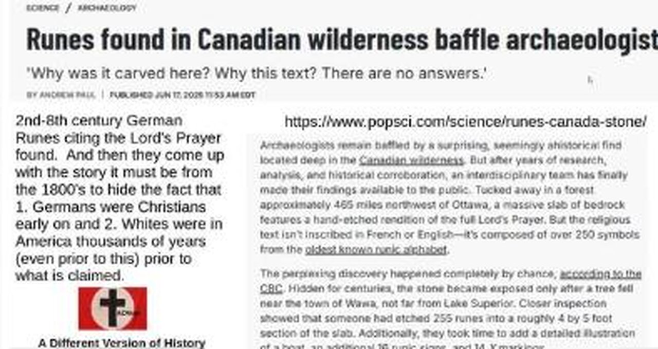 Ancient Germanic Futhark Runes found in Canada - experts are baffled