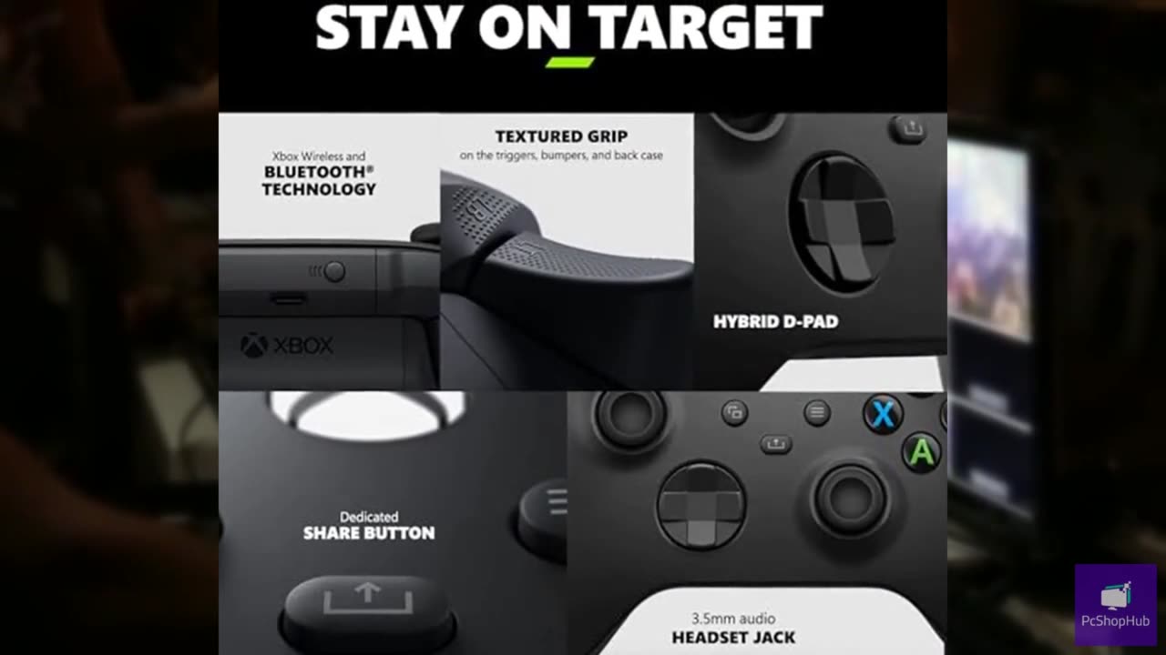 Xbox Wireless Gaming Controller (2025) – Carbon Black – Play on Xbox, Windows, A