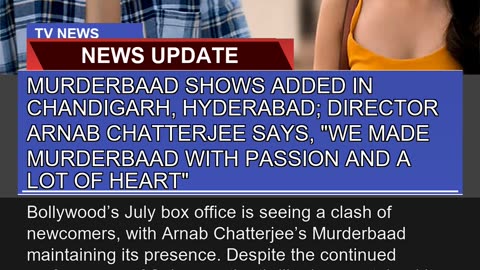 Murderbaad Shows Added in Chandigarh Hyderabad D