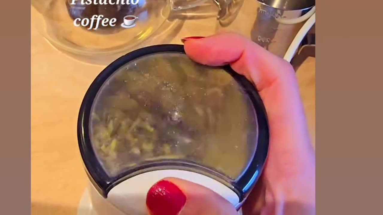 Pistachio Coffee with Brandy cream