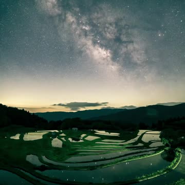 Night View, yamada's rice fields, rice farming