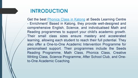 Get the best Phonics Class in Katong