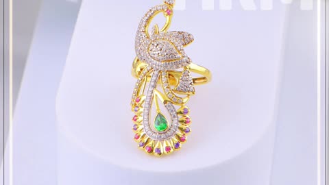 HRM | 22kt Ladies Peacock Ring Design | 2025