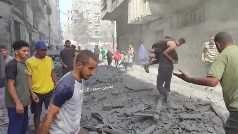 Gaza City, not a moment passes without a fresh bombardment