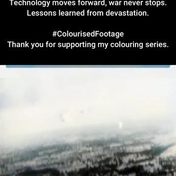 Captured Weapon Engineers Study V1 Rocket #ColourisedHistory