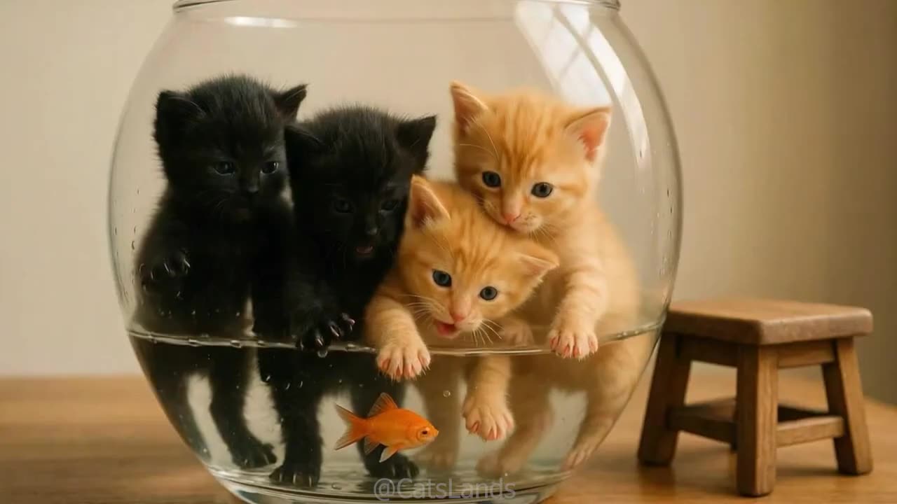 Hilarious Kitten Babysitting Fail – When Mama & Papa Cat Go Out