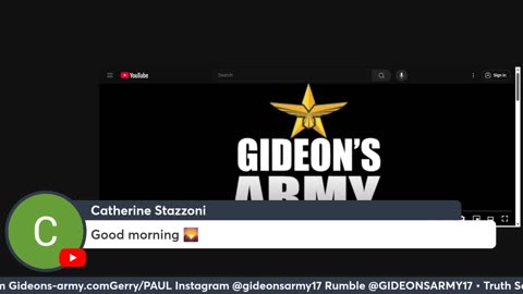 GIDEONS ARMY THURSDAY LIVE 9/4 @ 930 AM EST