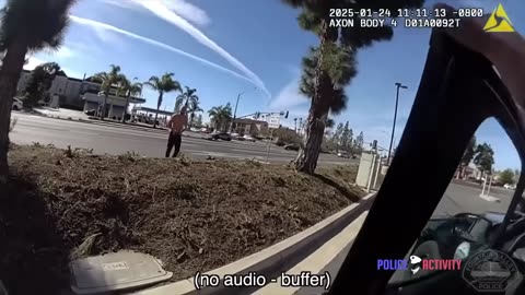 Shirtless Suspect Steals Gun From Female Cop