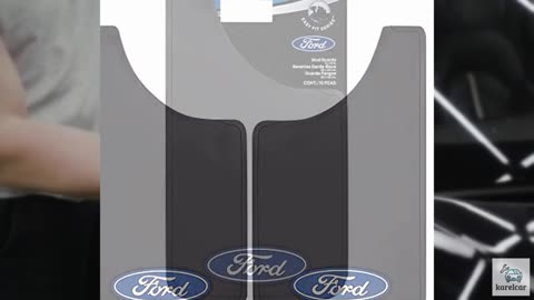 Plasticolor 000539R01 Ford Oval Logo Easy Fit Mud Guard 11"x19" - Set of 2 , Bla