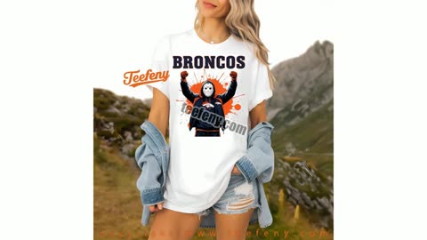 Denver Broncos Jason Voorhees Victory Halloween Shirt Cotton