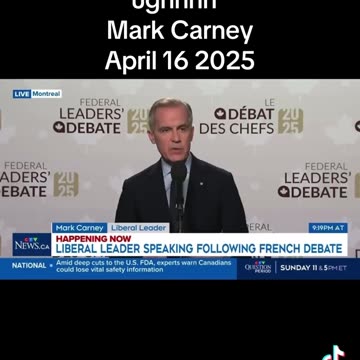 "Ummm ahhh ughhhhpause ummmm ughhhh" Mark Carney April 16 2025