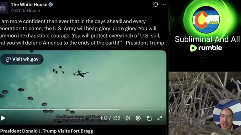 TRUMP POSTS: LION, MILITARY, PARADE